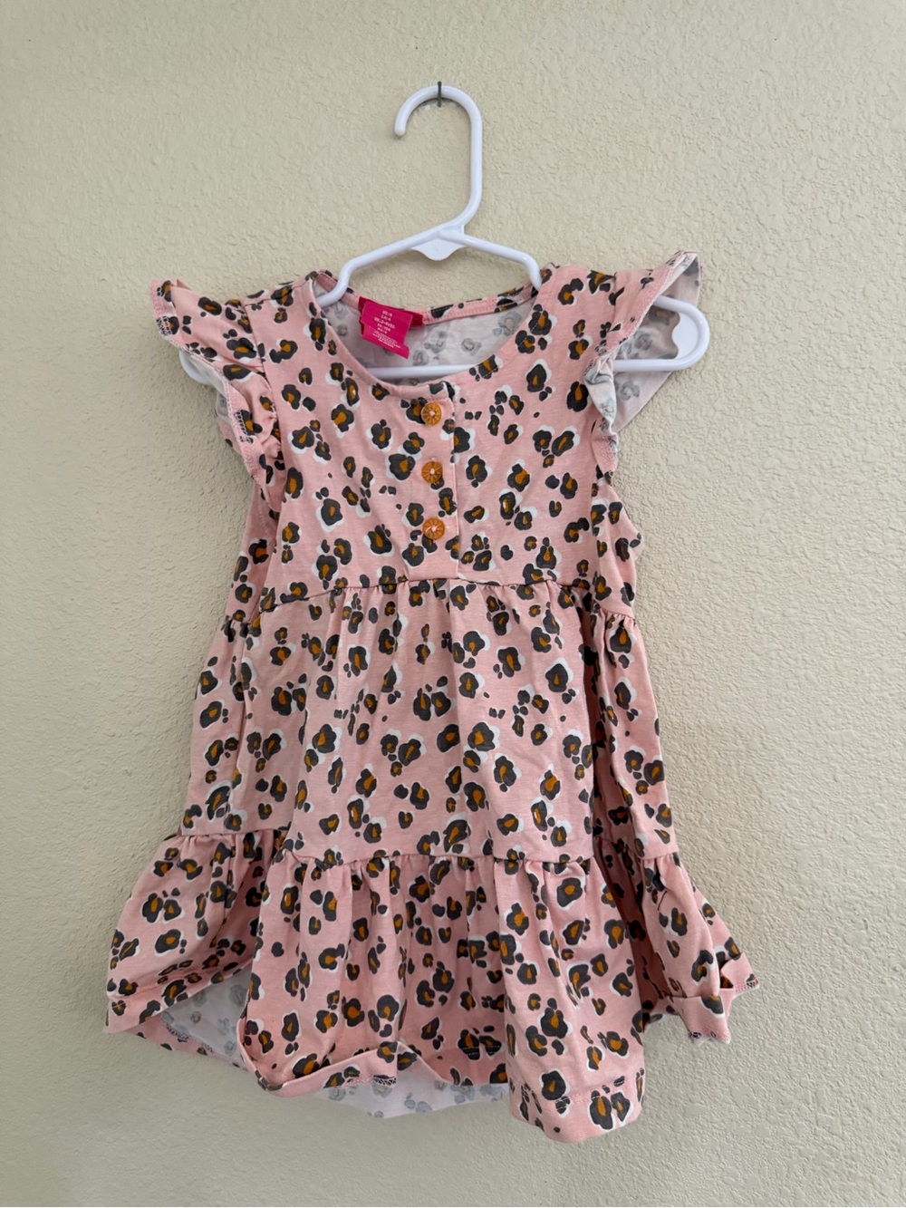 Isaac Mizrahi Pink Leopard Print Ruffle Dress for Kids